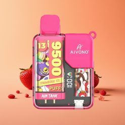 Denmark distributors Aivono Aim Tank 9500 Puffs Engangs E-cigaret Jordbær Is