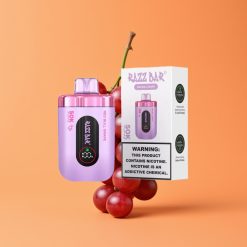 Denmark distributors Razz Bar 50K Puffs Disposable Vape Rød Tynd Druesaft