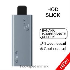 glat banan granatæble kirsebær HQD CUVIE SLICK 6000 pust 22D0XP22 - HQD vape Danmark