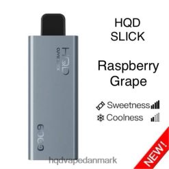 glat hindbærdrue HQD CUVIE SLICK 6000 pust 22D0XP21 - HQD vape nicotine