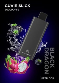 glat sort drage HQD CUVIE SLICK 6000 pust 22D0XP31 - HQD vape nicotine