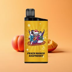 IGET Bar 3500 Puffs Engangs Vape Fersken Mango Hindbær med 1400 mAh batteri