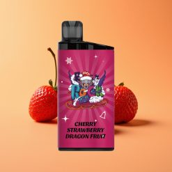 IGET Bar 3500 Puffs Engangs Vape Kirsebær Jordbær Dragefrugt med 1400 mAh