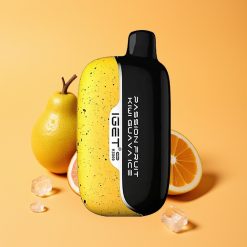 IGET Moon K5000 Puffs Engangs Vape Passionsfrugt Kiwi Guava Is (49,5x25,3x99,4 mm)