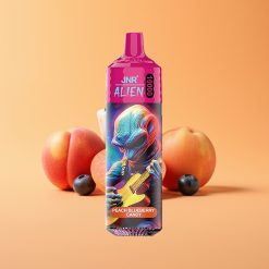 JNR Alien 10000 Puffs Disposable Vape Fersken Blåbær Slik med Type-C Hurtigopladning
