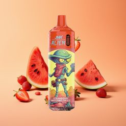 JNR Alien 10000 Puffs Engangs Vape Jordbær Vandmelon Is med Type-C Hurtigopladning