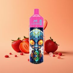 JNR Alien Max 18000 Puffs Disposable Vape Jordbær Is med Smart LED Display & Dual Mesh Coil