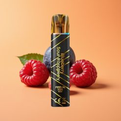 JNR Black&Golden 600+200 Puffs Engangs Vape Blåbær Sur Hindbær 800 Puffs 550mAh