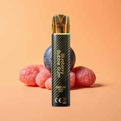 JNR Black&Golden 600+200 Puffs Engangs Vape Blåbær Tyggegummi med 800 Puffs og 550mAh