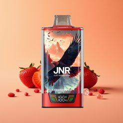 JNR Falcon Pro 28000 Engangs Vape Jordbær Is med Smart Display og Dual Mesh Coil