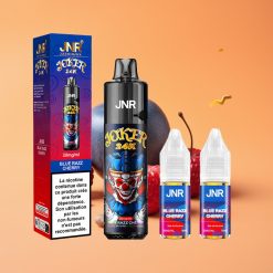 JNR Joker 24K Puffs Disposable Vape Blå Hindbær Kirsebær med 800mAh Batteri