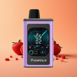 JNR PhoneVape 30000 puffs Engangs Vape Jordbær Is med Turbo Mode og App Kontrol