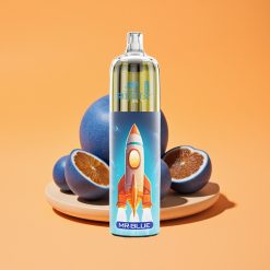 JNR Rocket-X 12400 Puffs Engangs Vape Hr. Blå med Justerbar Luftstrøm og Type-C Hurtigopladning