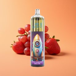 JNR Rocket-X 12400 Puffs Engangs Vape Jordbær Drue med Justerbar Luftgennemstrømning og Type-C Hurtigopladning