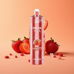 JNR Shisha Hookah 12000 Puffs Engangs Vape Jordbær Is 24ml 0.6 Ohm