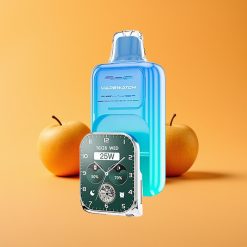 JNR VapeWatch 30000 Puffs Engangs E-damp Sur Æble Is med 1000mAh & Type-C