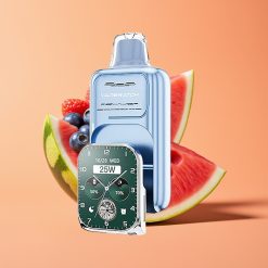 JNR VapeWatch 30000 Puffs Engangsvaper Blåbær Vandmelon med 19mL og Type-C Hurtigopladning
