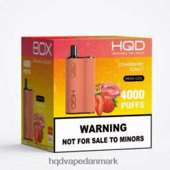 jordbær donut HQD BOX 4000 pust 22D0XP118 - HQD vape factory