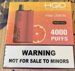 lyserød citron HQD BOX 4000 pust 22D0XP75 - HQD vape shop