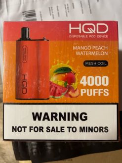 mango fersken vandmelon HQD BOX 4000 pust 22D0XP107 - HQD disposable vape