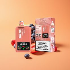 Razz Bar 40000 Puffs Disposable Vape BLÅBÆR IS & LOVE 66 med Power Screen Display