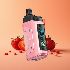 Razz Bar 45000 Puffs Disposable Vape Jordbær Is med 1.0 Ohm Mesh Coil og Type-C Opladning