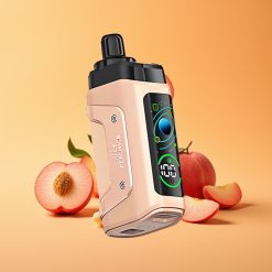 Razz Bar 45000 Puffs Disposable Vape Saftig Fersken Is med Justerbar Luftstrøm og Type-C Opladning