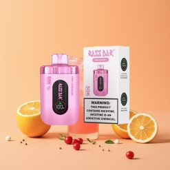 Razz Bar 50K Puffs Disposable Vape Lyserød Lemonade med 650 Mah Batteri