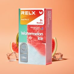 RELX Pod Pro 2 Vape Enhed Nikotinindhold 0% Vandmelon Is med 600 puff og 1,9ml kapacitet